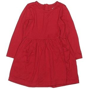 Primary Vibrant Red Long Sleeve Dress 2T